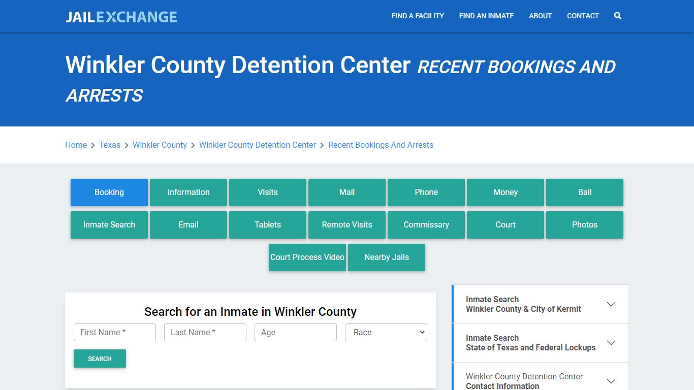 Winkler County Jail Recent Bookings And Arrests - Jail Exchange