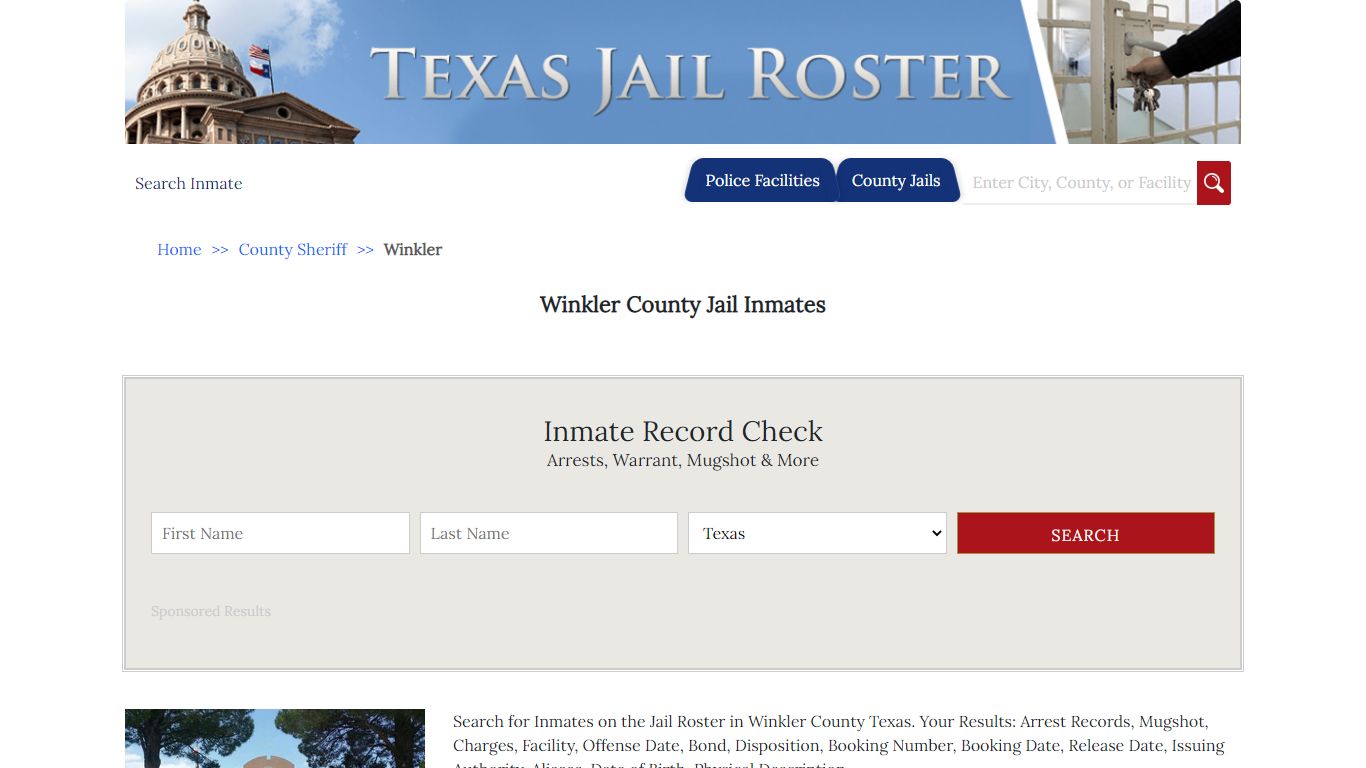 Winkler County Jail Inmates - Jail Roster Search